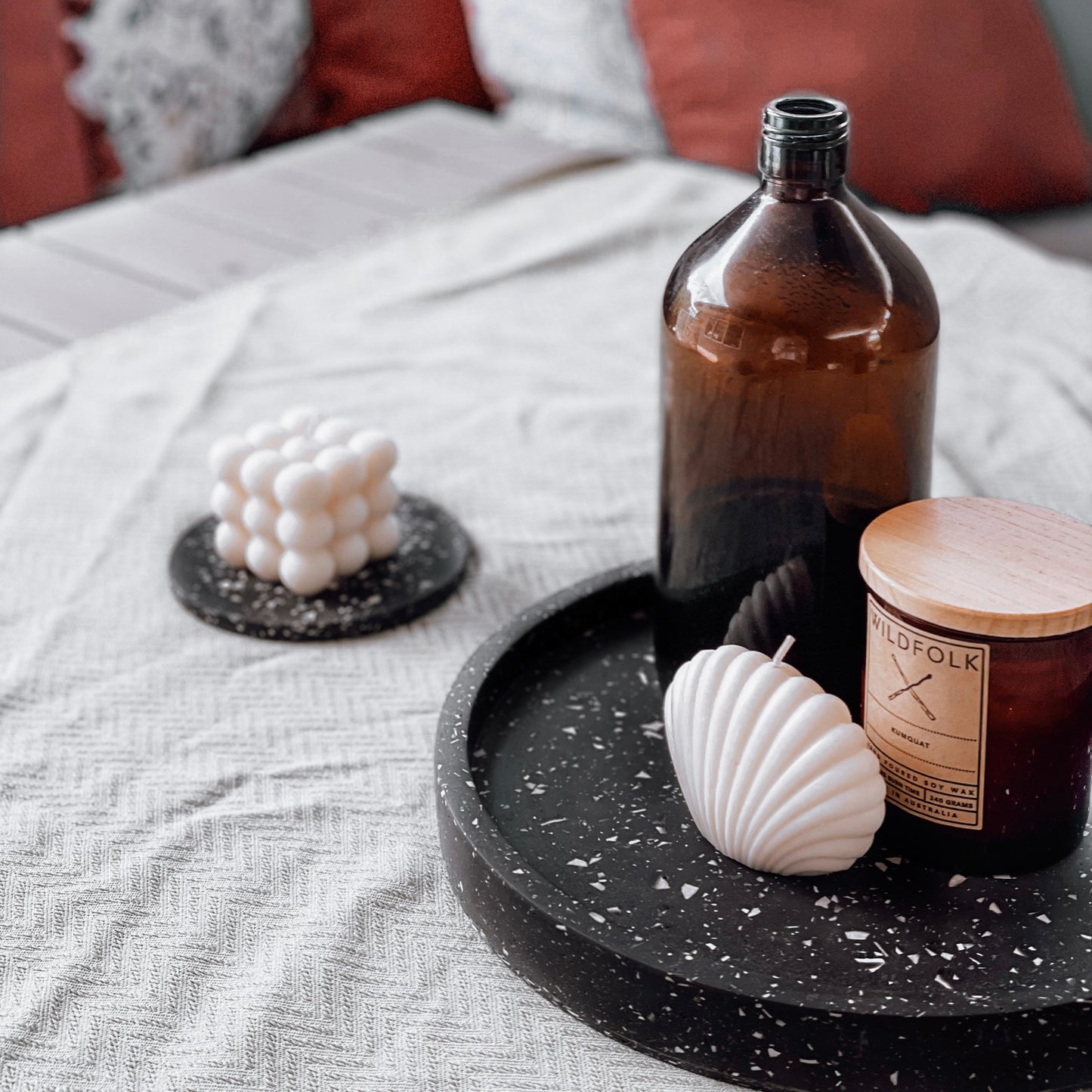 Large Round Tray | Onyx